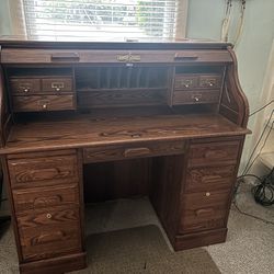 Winners Only Roll Top Desk And Cabinet 
