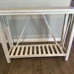 Whitewash Sofa/Console Table