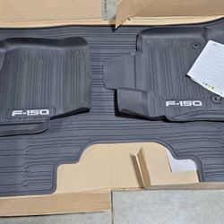 OEM Ford part Black Vinyl Floor Mats Contour Kit ML3Z-1613300-AA Ford F-150