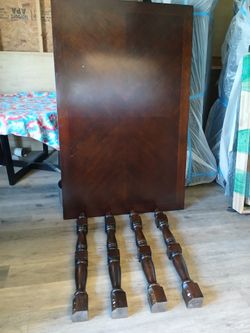 Brown wood  height dining table