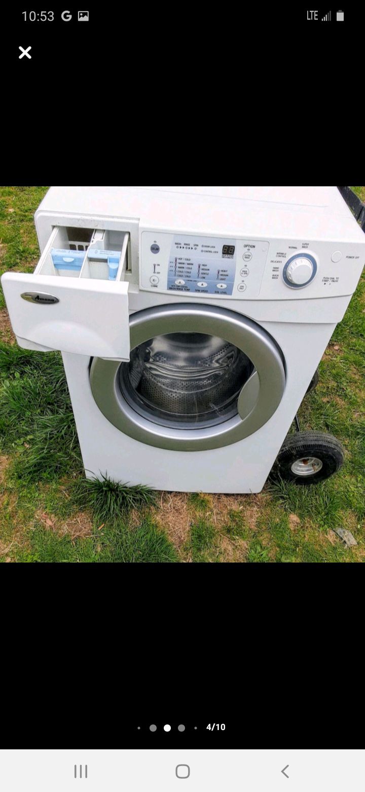 Amana brand washer & dryer set; Stackable (PRICE NEGOTIABLE)