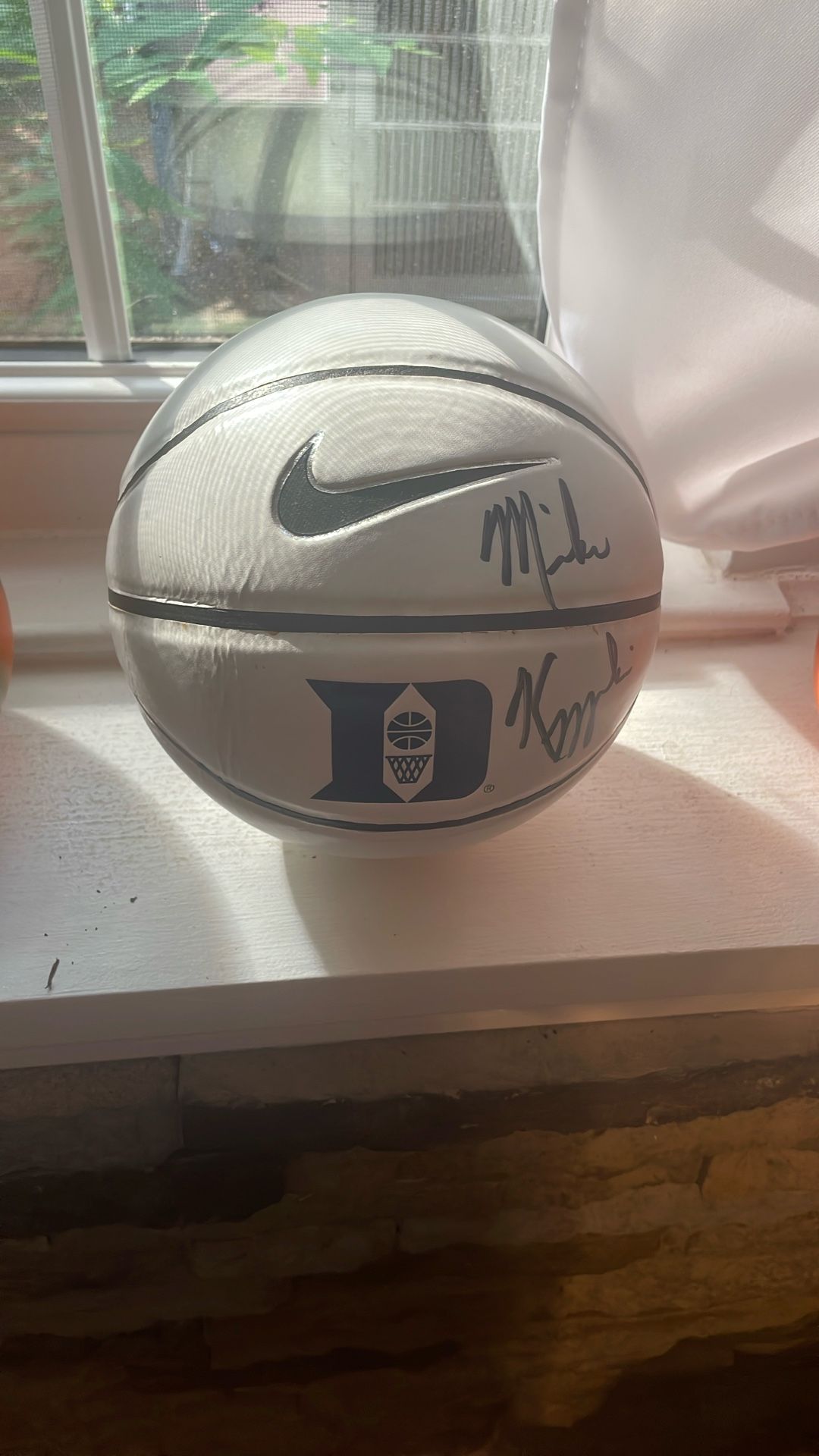 Duke Coack K Signed Mini Basketball