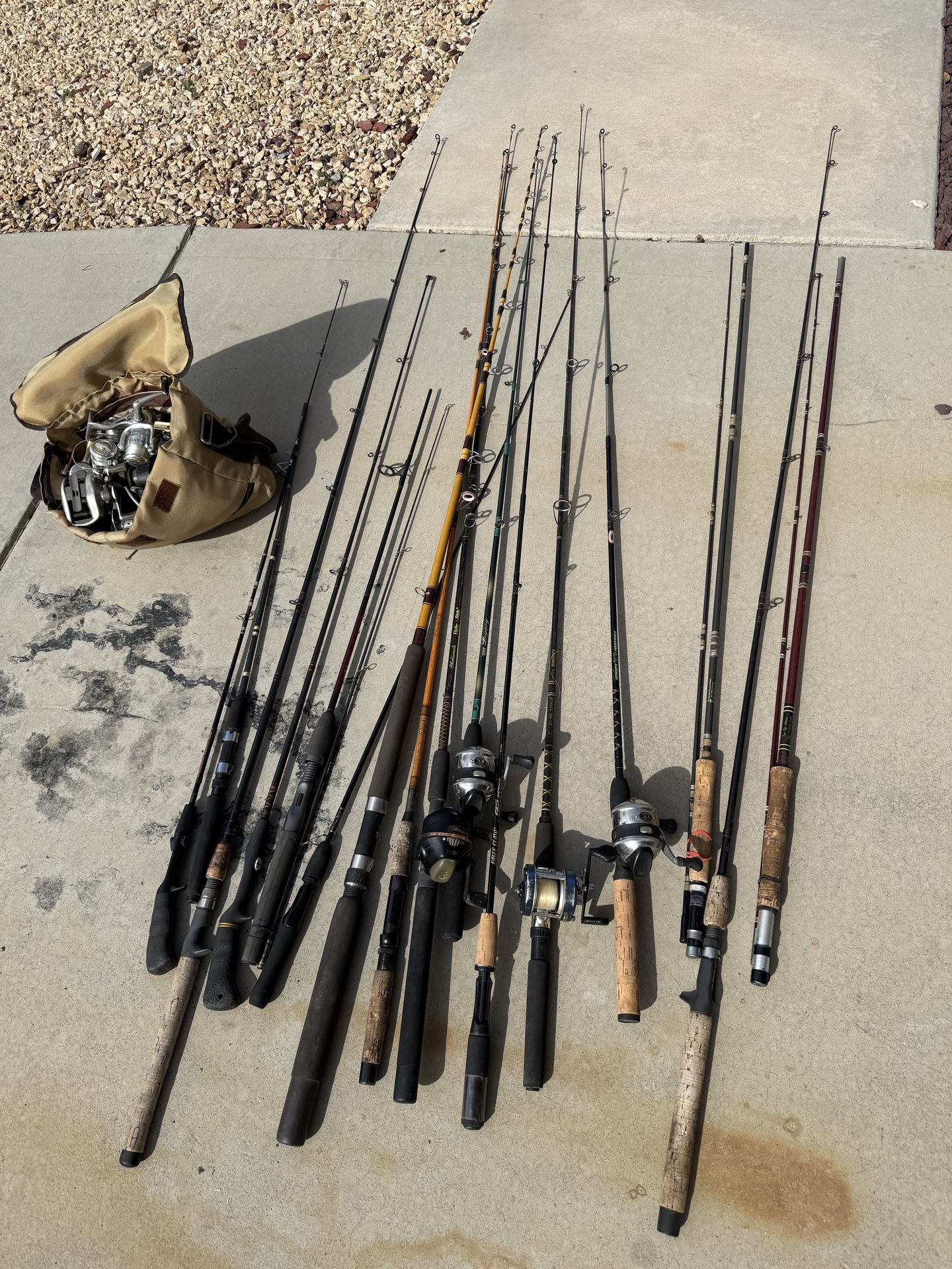 Lot of Amazing Condition NameBrand Vintage Fishing Rods & Reels. Daiwa ...