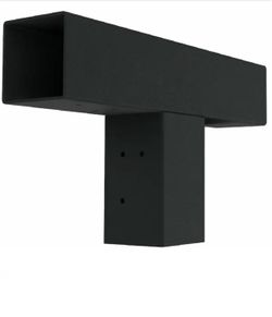  4 in. T/Fit Black Steel Extension Bracket Pergola for 4x4 Wood Posts (1-Pack)