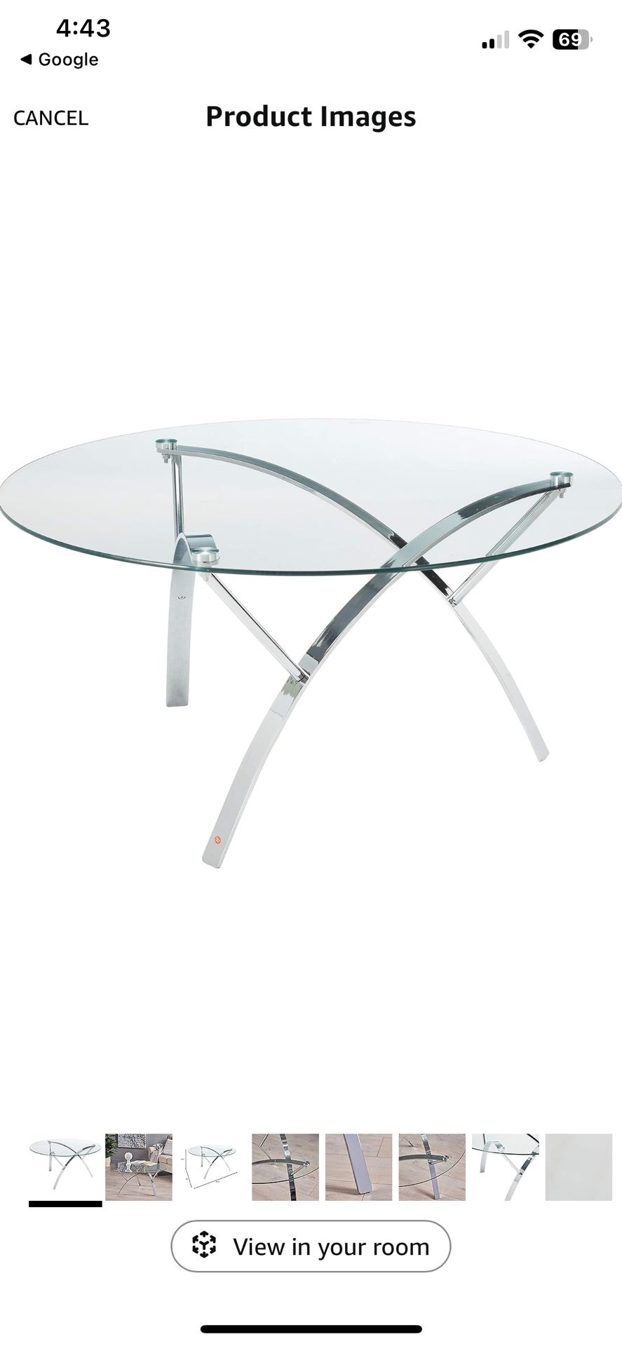 Round glass Coffee Table