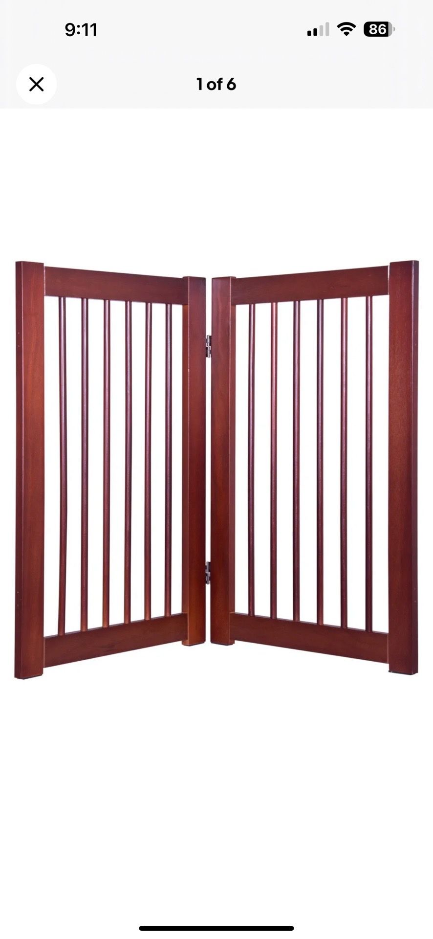 All new 30” folding free standing wood safety fence