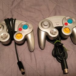 Nintendo GameCube Silver Original Controllers