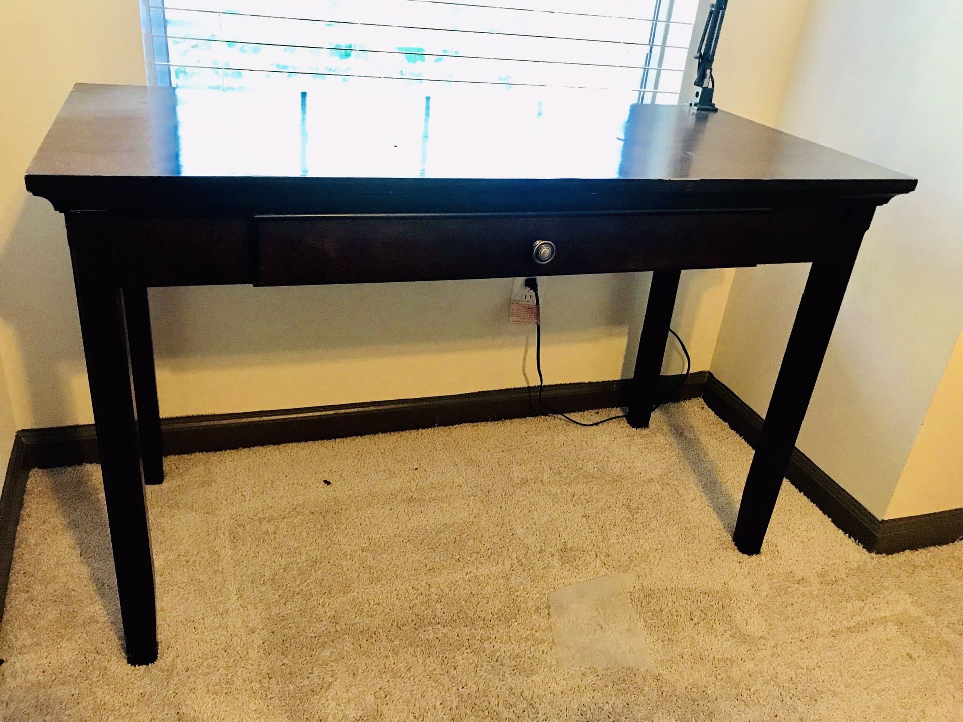 Desk and side table
