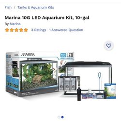 (Pickup Only) 10 GAL. FISH TANK WITH LIGHT & FILTER