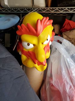 Halloween Costume Mask Simpsons Groundkeeper Willie 
