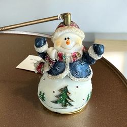 Home Interiors Resin Happy Snowman Candle Snuffer