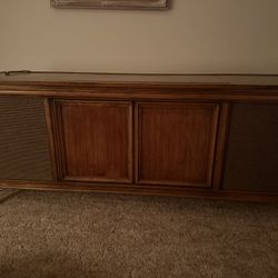 Vintage Record Player Console