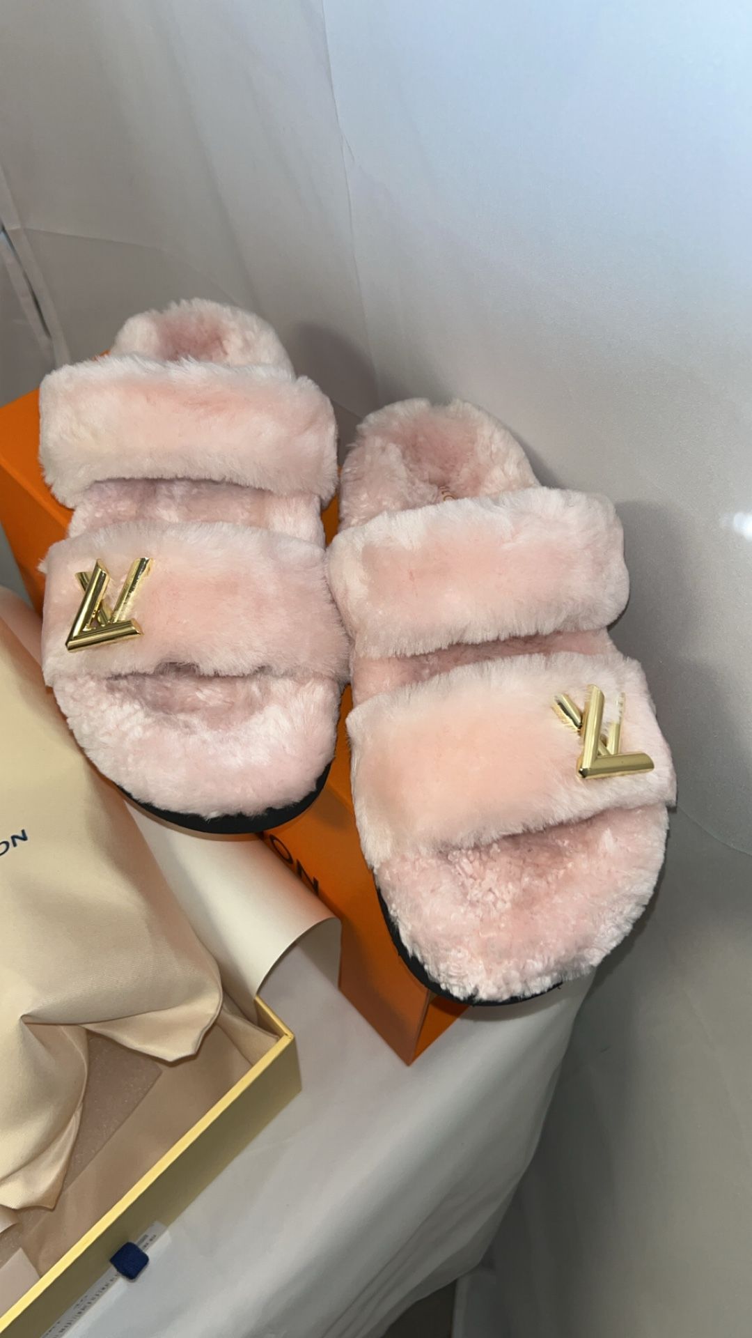 LV Fluff Mules