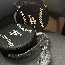 LA Dodgers round crossbody bags