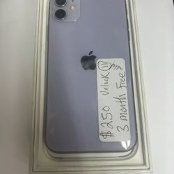 Apple iPhone 11 unlocked comes with 90 days unlimited everything included