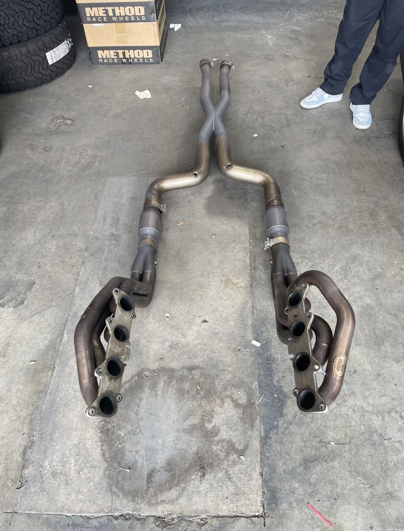 Mustang GT Exhaust Longtube Headers // Stainless Power X Pipe