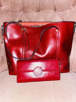 Large Coach Bag With Matching Clutch Wallet