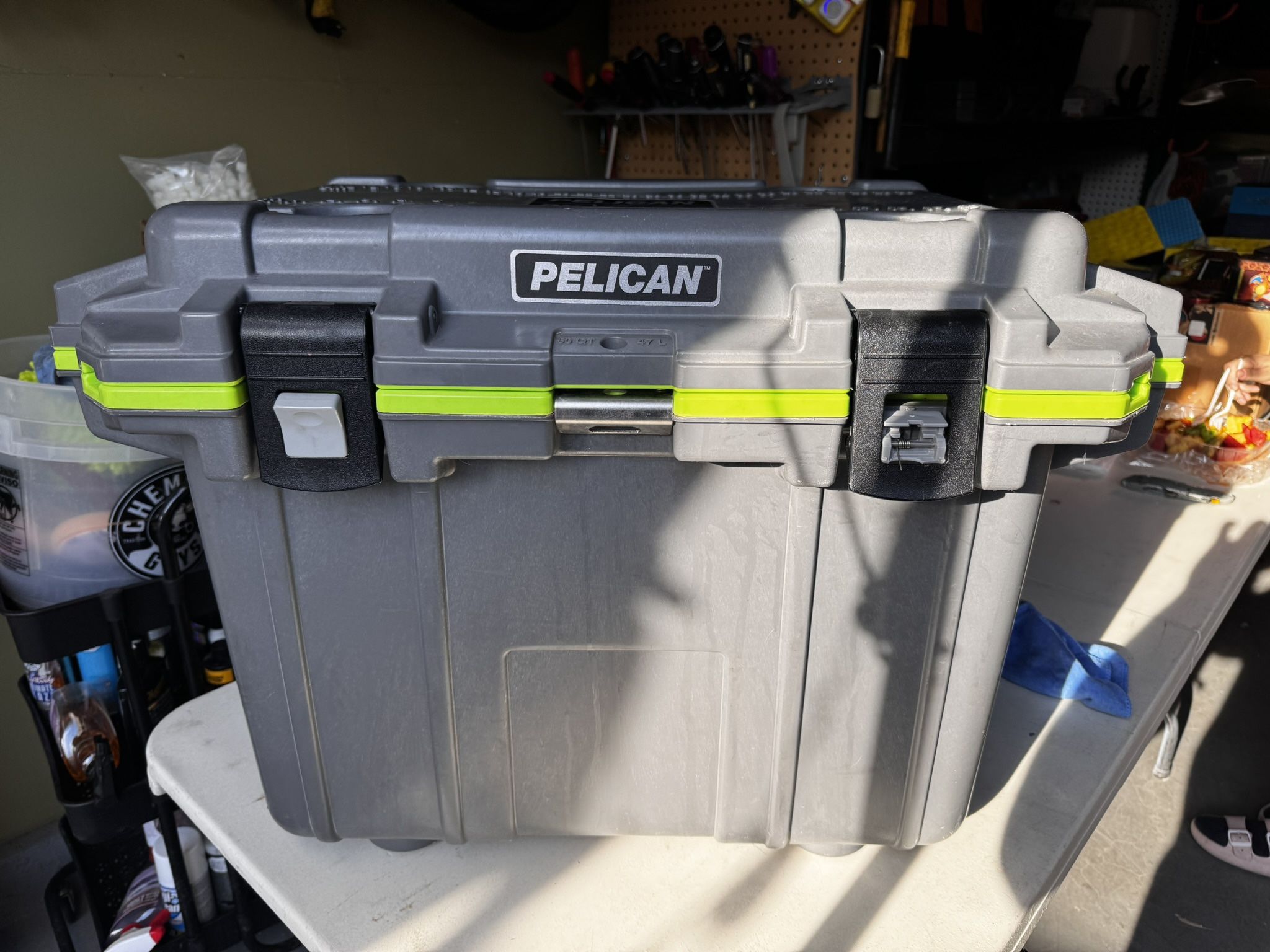 50qt Pelican Cooler In Green Gray