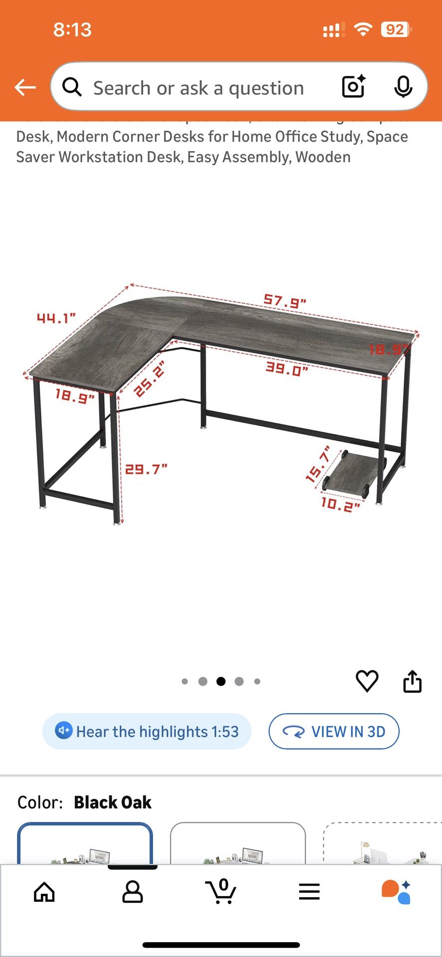 L Shape Desk