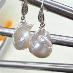 Big Pearl  Earrings 