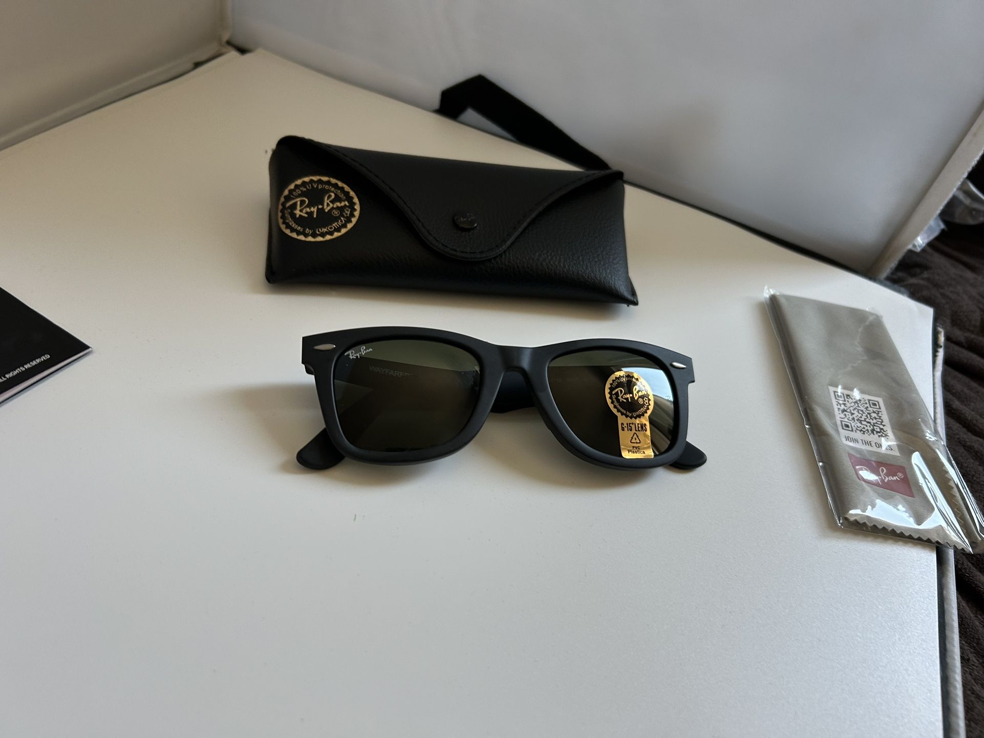 ray ban matte wayfafer size 50