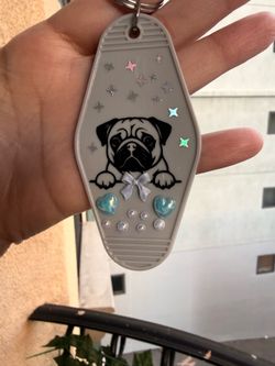 Pug Motel Keychain