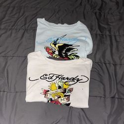 Y2K Edhardy crop top bundle sizes M, XL