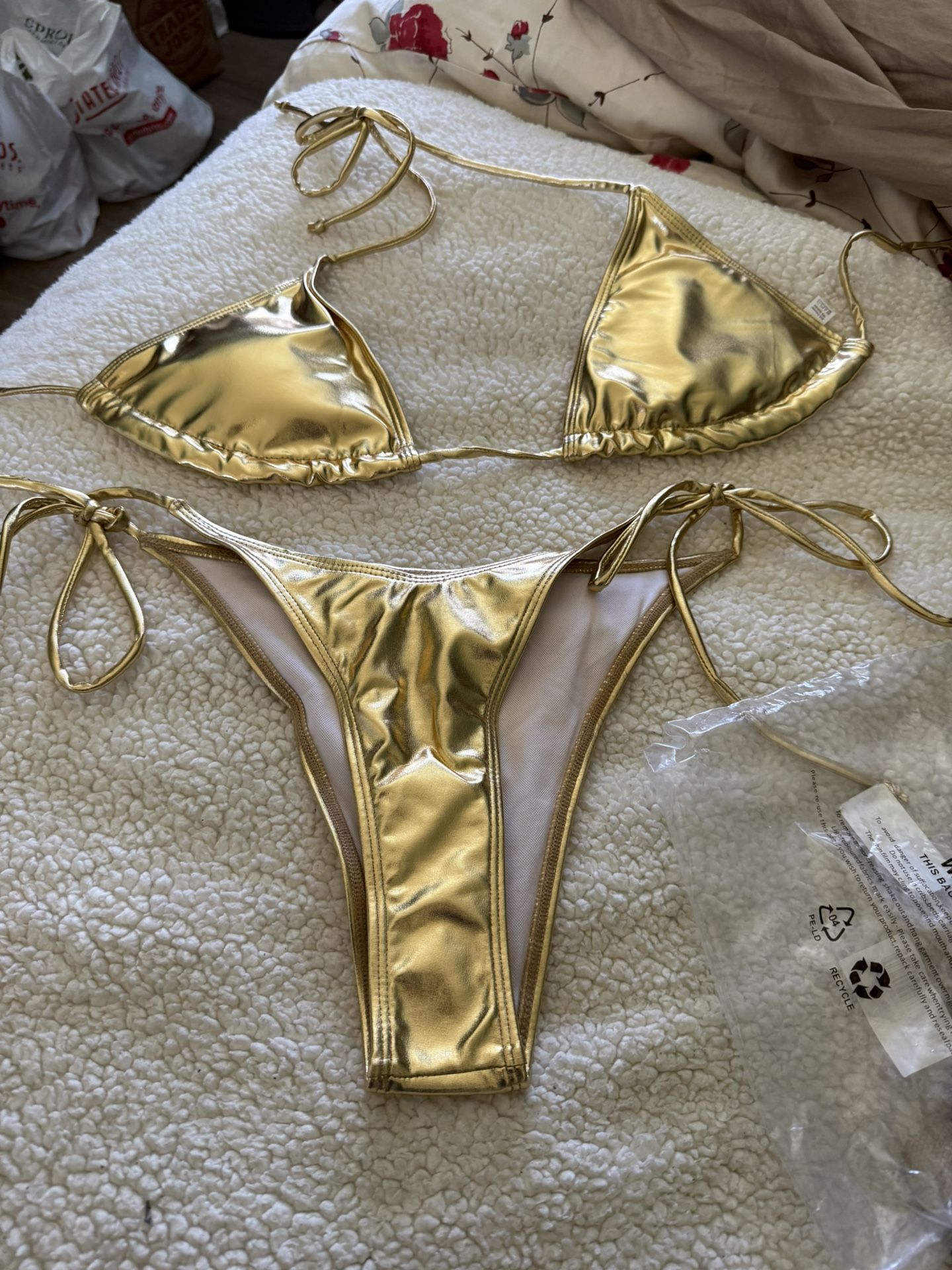 Gold Bikini Set Size Small