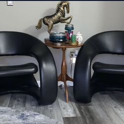 Modern PAIR of Jaymar Sculptural Lounge Chairs Tongue chairs