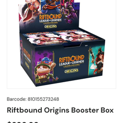 Riftbound league of legends booster cards