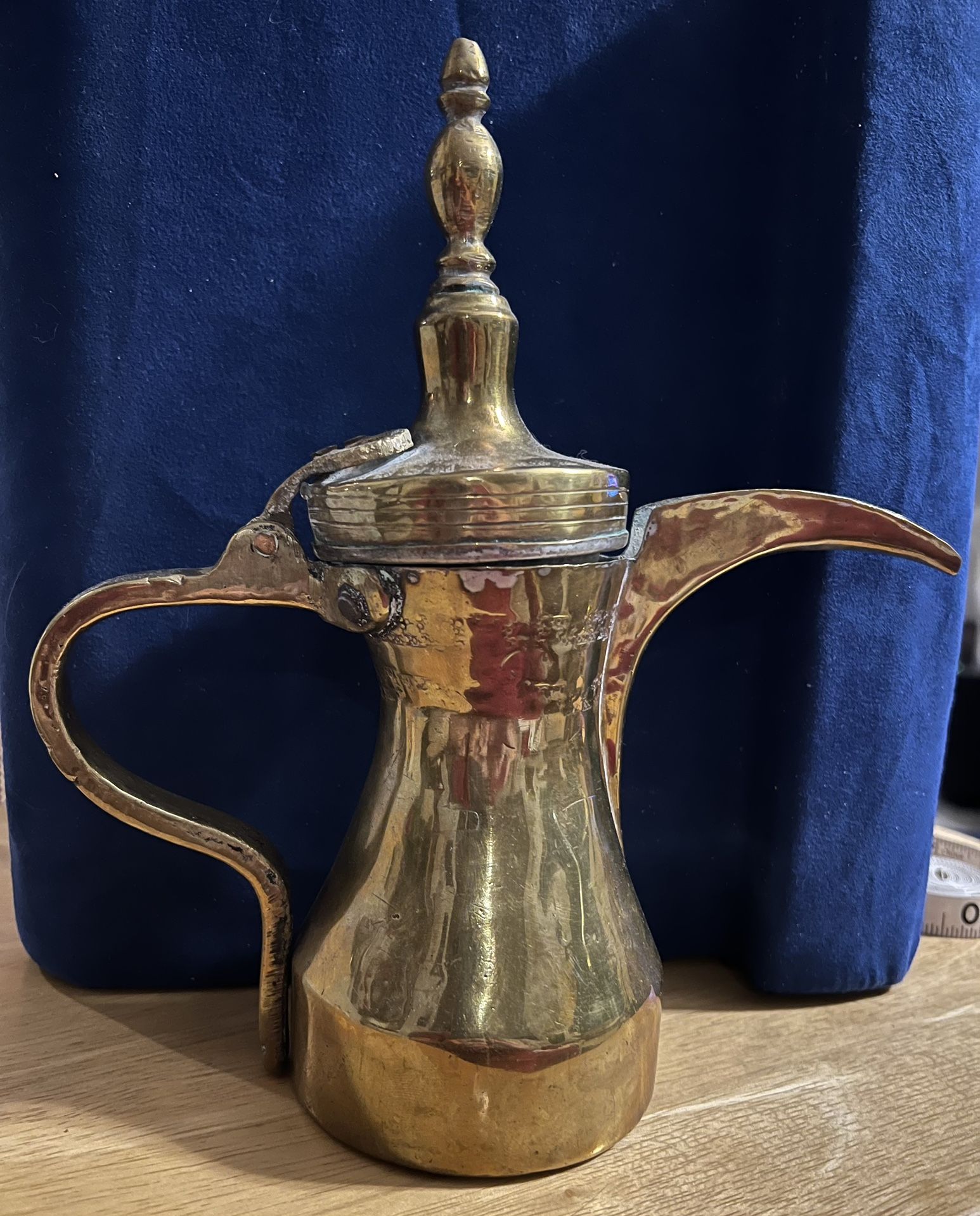 9" tall Vintage Brass Turkish Coffee / Tea Pot