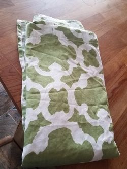 Green shower curtains
