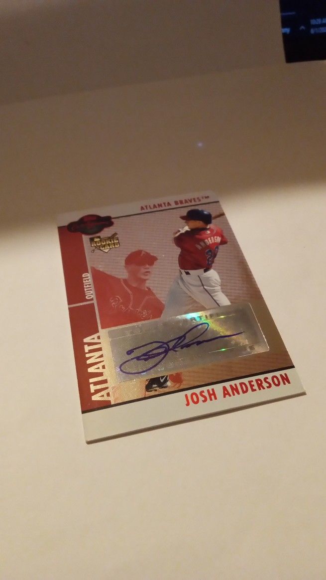 ATL Braves 2008 Josh Anderson Auto Card 22