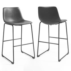 Set of 2 Modern Counter Stools
