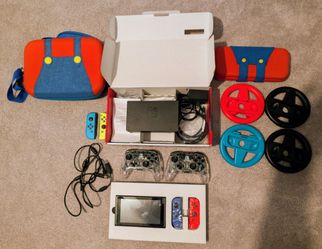 Nintendo Switch Bundle - Full System with Travel Cases & Extra Controllers