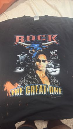 Vintage XL WWF PRO WEIGHT THE ROCK T SHIRT