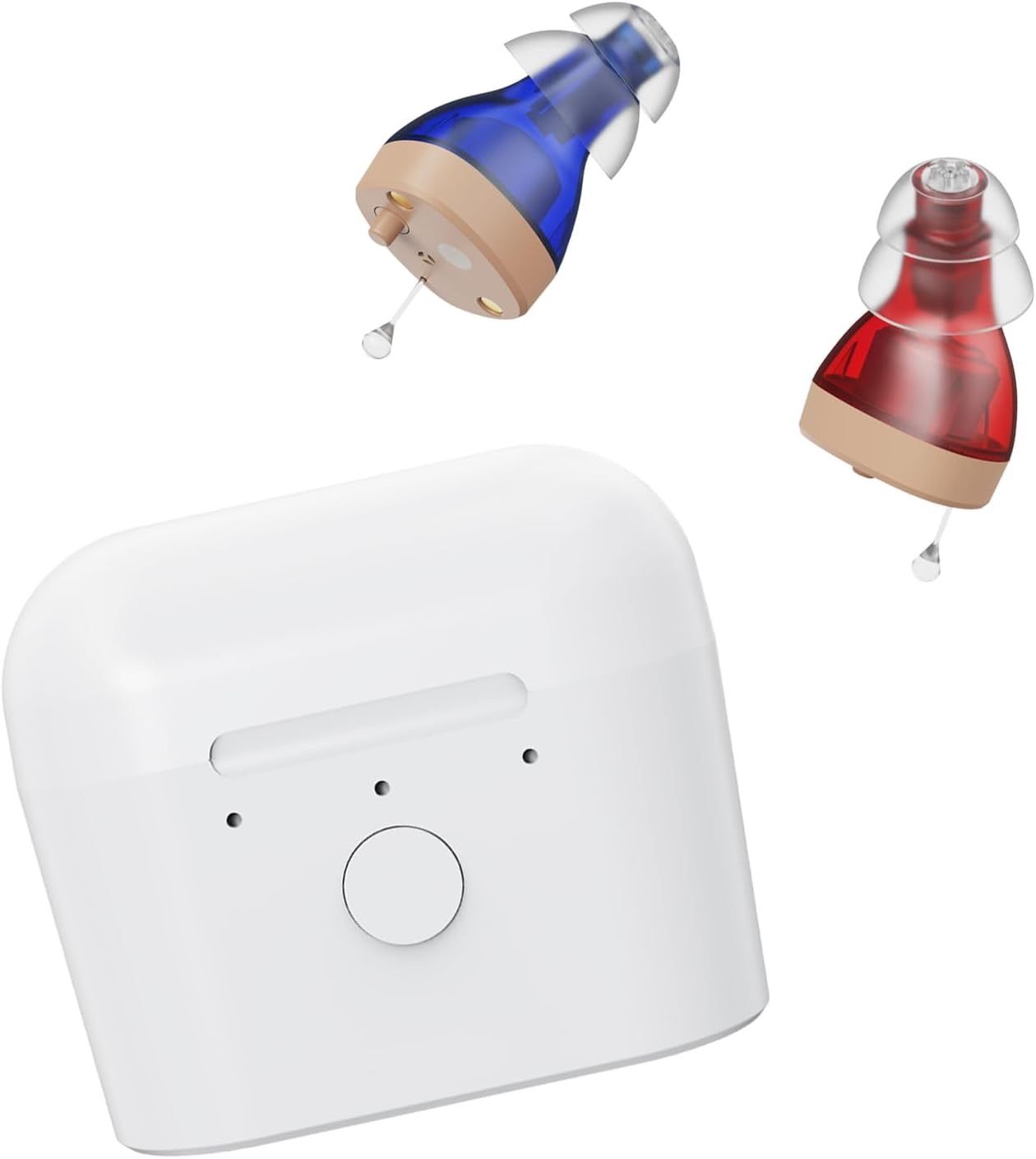 Hearing Amplifiers for Seniors Rechargeable, Hearing Amplifier for Adults with Whistle Noise Cancellation, Virtually Invisible Compact Design, 16-Chan