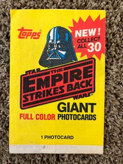 Wrapping Only: Vintage Topps Star Wars Empire Strikes Back Giant Photo Cards (1980)