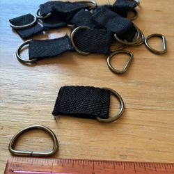  (18 pcs) 1" Brass D-Rings – Bag / Purse Hardware