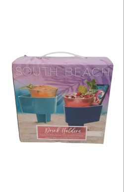SOUTH BEACH Drink / Phone SPIKE Holders Outdoor - keeps beverages SAND-FREE!