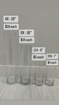 Glass Cylinders, Tea Light Candle Holders And Floating Candles 