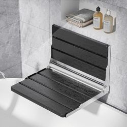 9067: New Folding Shower Seat Wall Mounted, 15" Folding Shower Bench for Elderly, Disabled, Pregnant, Foldable Shower Chair for Small Bathroom, 400 lb