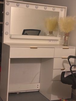 White vanity