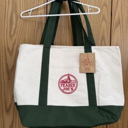 Trader Joe's Large Canvas Bag Green