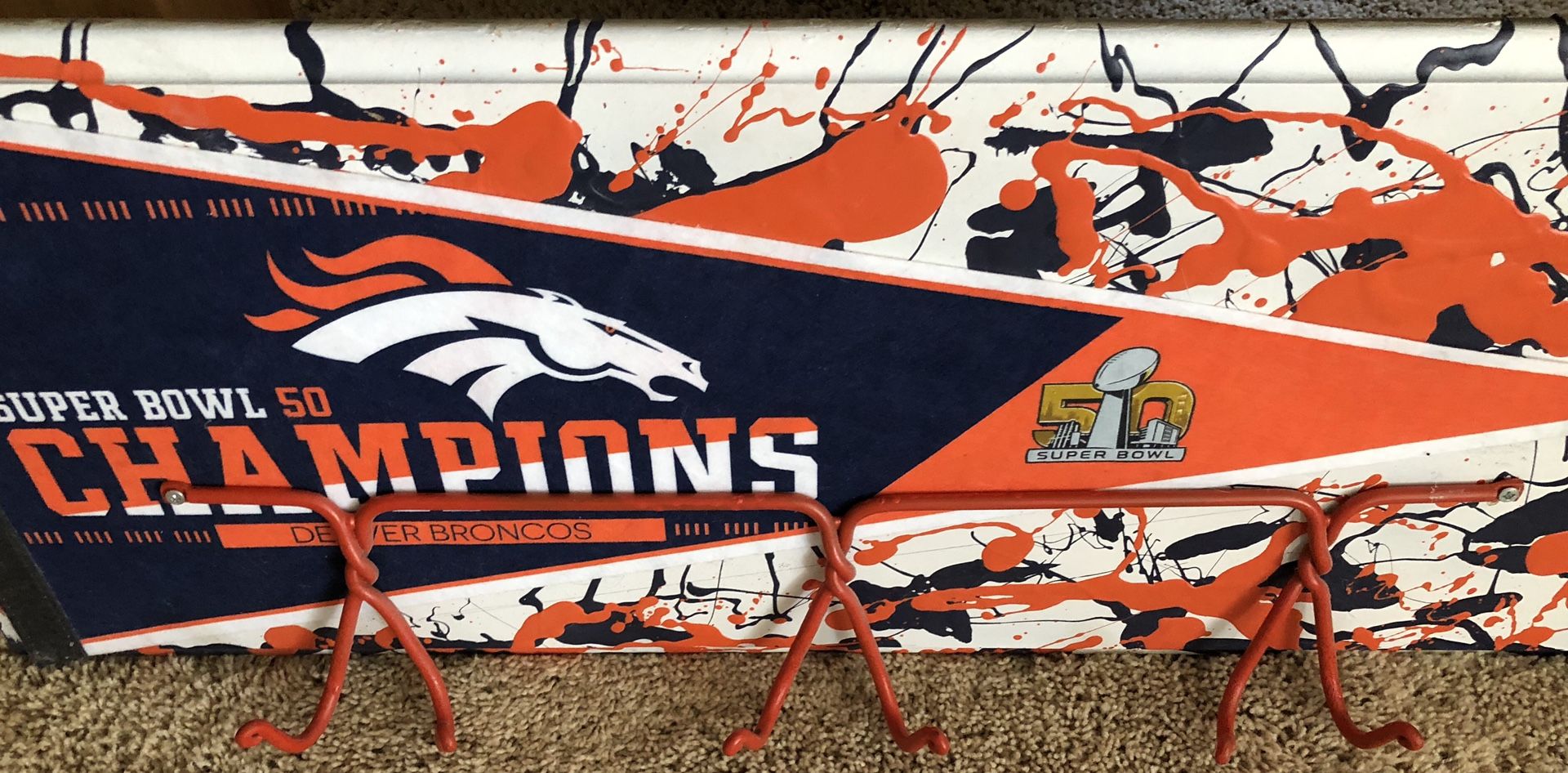 Denver Broncos Coat or Towel Rack