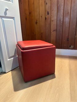 Red ottoman