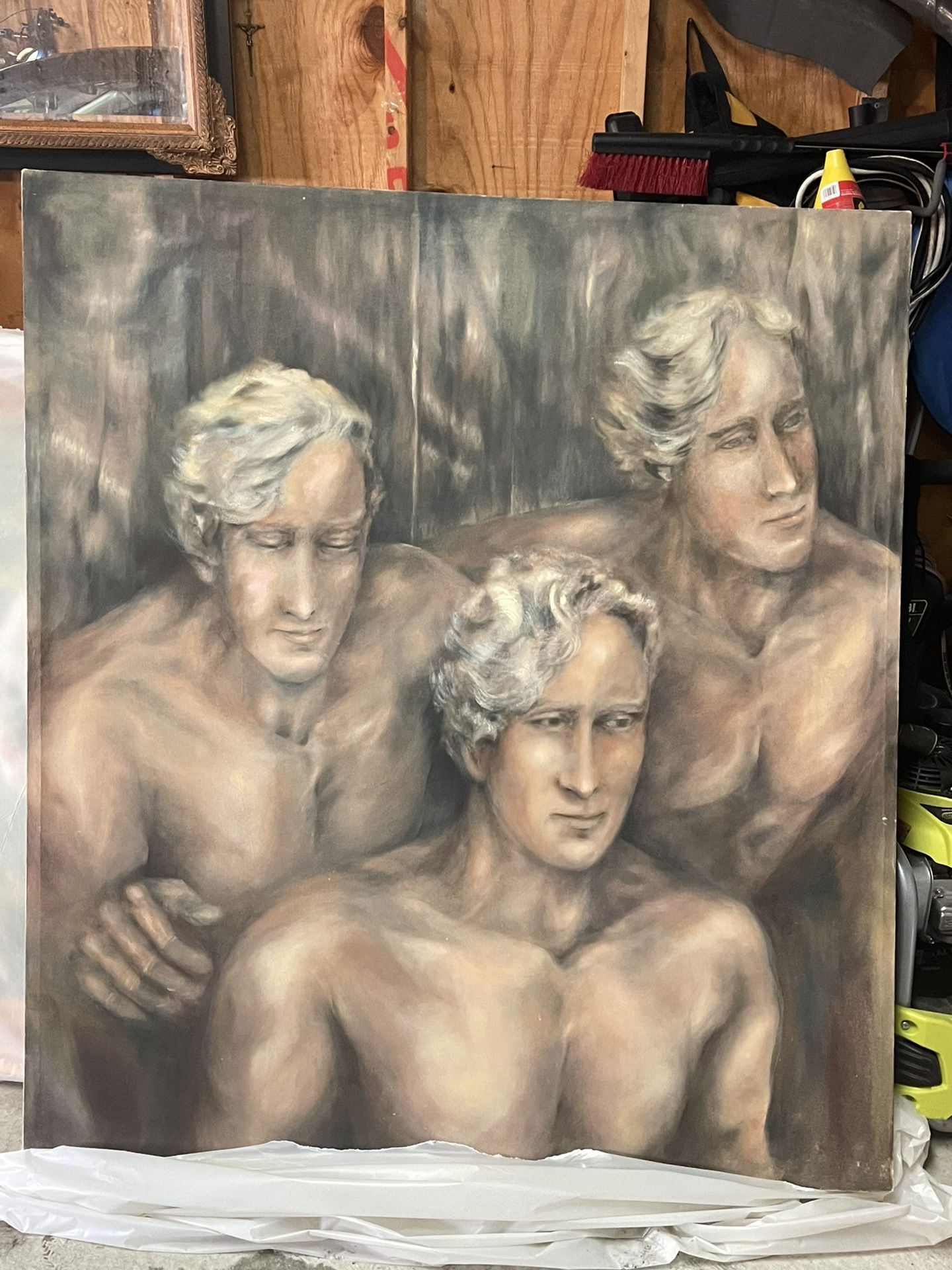 3 Men Paint By Local Artist