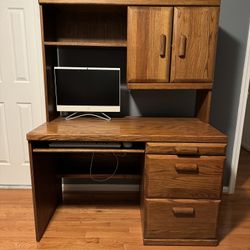 Desk, Hutch And Chair $100 OBO