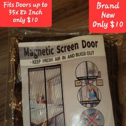 Only $10🌐Magnetic Screen Door with Heavy Duty Mesh Curtain Screen. Brand New. Only $10 !!!