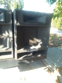 Two speakers, 15 inch subwoofers